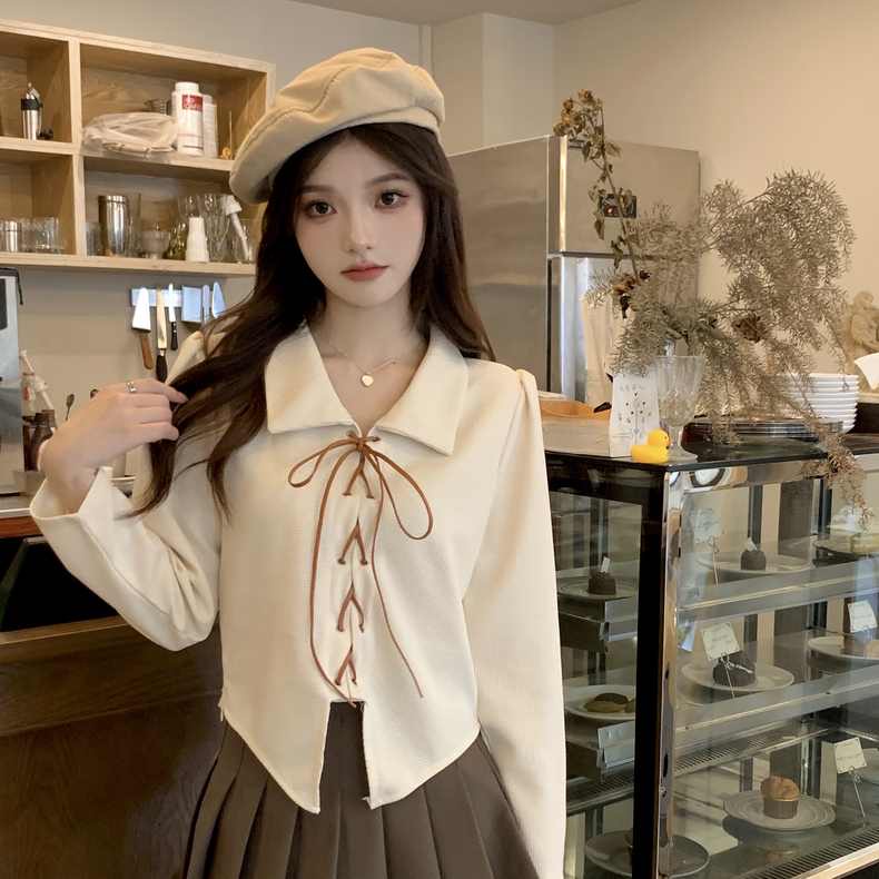 Áo Thun polo Dài Tay Thời Trang Hàn Quốc Cho Nữ