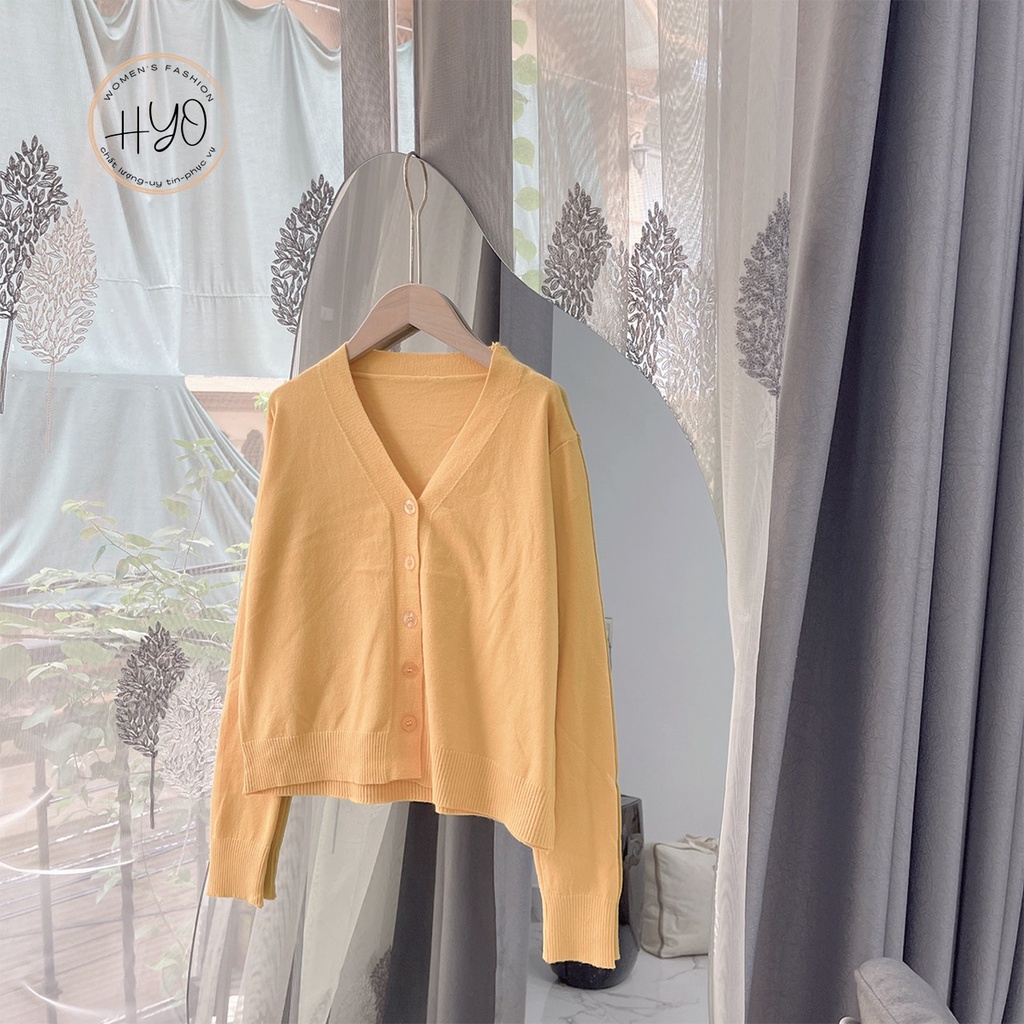 Áo khoác cardigan len mỏng trơn ulzzang hàng Quảng Châu