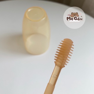 Bàn chải + rơ lưỡi silicone cho bé 6m+