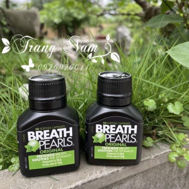 Viên Uống Thơm Miệng Breath Pearls hộp 50 viên (Úc)
