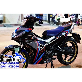tem trùm Exciter 150 xanh đen cực ngầu, độ team trùm decal xe máy ex dán đời 2015-2020