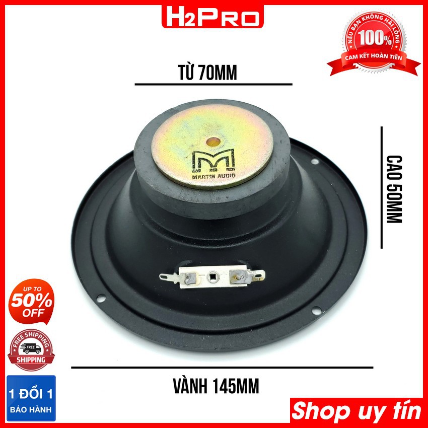 Đôi loa trung 14 Martin Audio H2Pro, công suất 50W-từ 70 (2 loa), loa trung kín rời 14 cao cấp tiếng rõ, sáng tặng 2 tụ