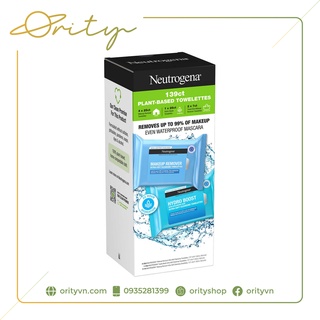 Set 7 gói Khăn giấy tẩy trang Neutrogena Makeup Remover Cleansing Towelettes