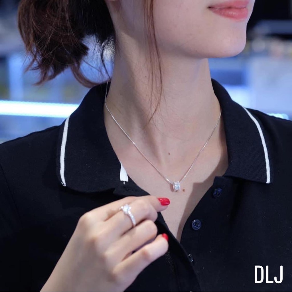 Dây chuyền vòng tròn đá bạc ta