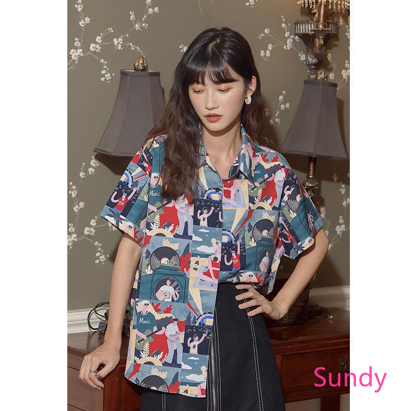 Áo Sơ Mi Nữ Dáng Rộng Kiểu Vintage Thời Trang Mùa Hè