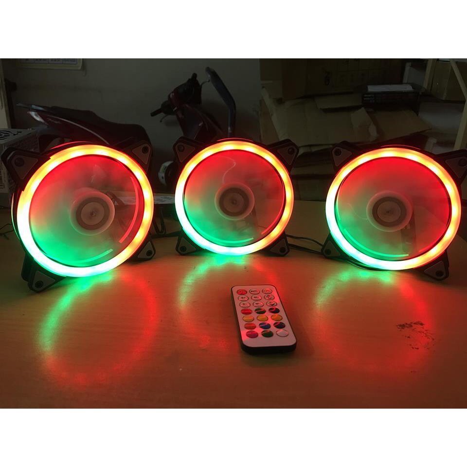 [Giá Rẻ] Combo Bộ 3 Fan/5Fan Led RGB L8 Coolmoon / Tặng Bộ Hub Kết Nối Nguồn Và Điều Khiển - 2P_PC