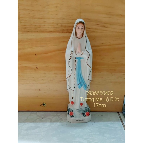 TƯỢNG SỨ  TƯỢNG ĐỨC MẸ ĐỘ ĐỨC 17CM - TƯƠNG ĐỂ XE HƠI