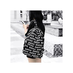 Balo BTS nền đen vải dù nhẹ năng động quà tặng cho ARMY Tặng kèm strap BT21
