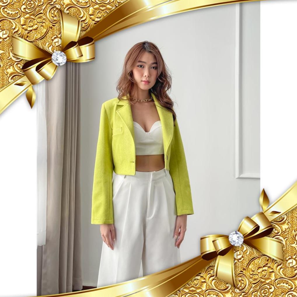 Vest xanh ngắn-Suit phối đồ thời trang đẹp như sao Hàn-Phù hợp các cô nàng có gu mix đồ-Lola Vietnam | BigBuy360 - bigbuy360.vn