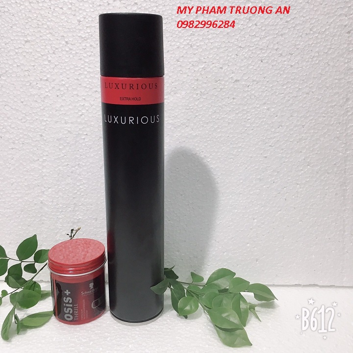 Gôm xịt tóc tạo kiểu nam Luxurious 420ML + SÁP VUỐT TÓC NAM Osis Thrill CB01