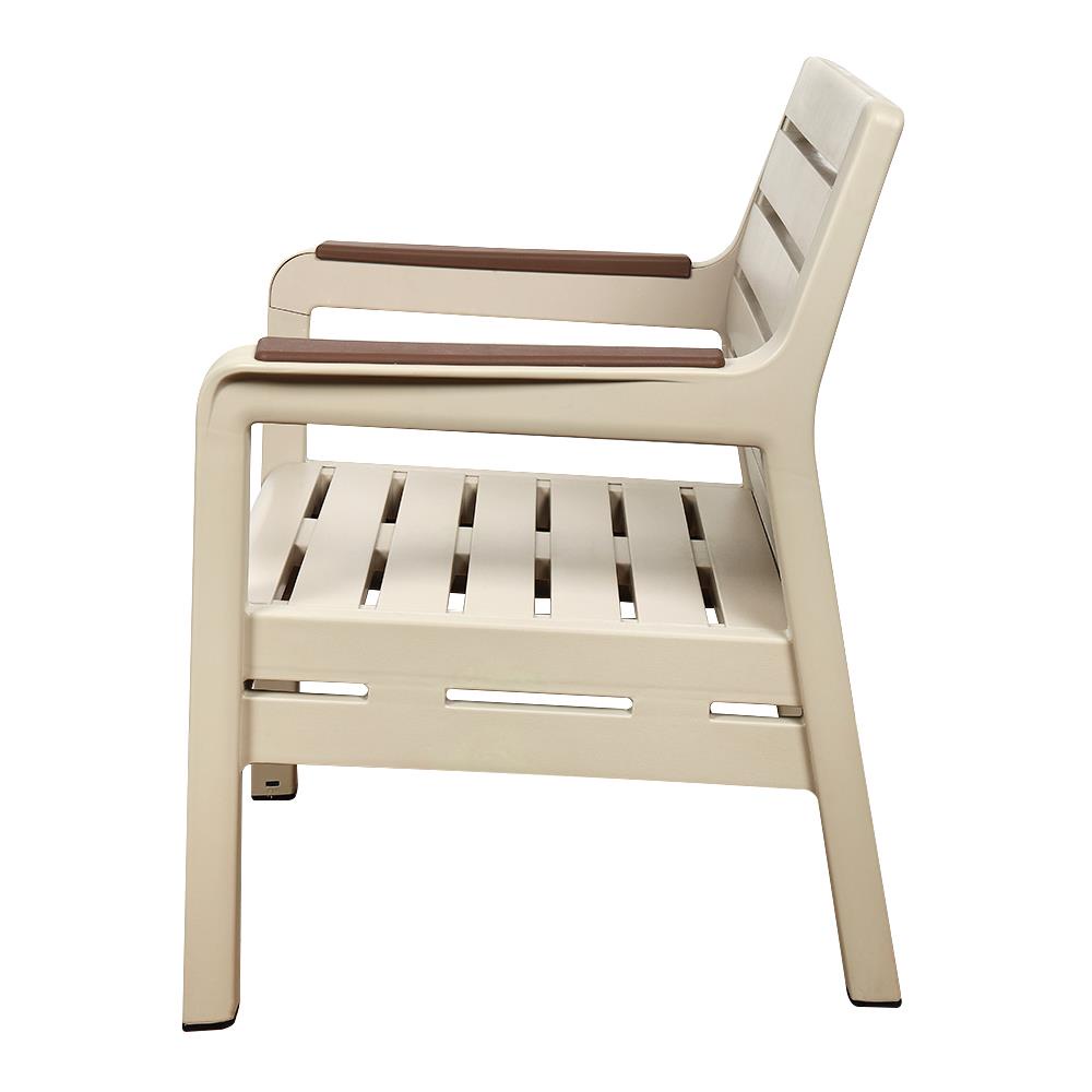 HomeBase SPRING Ghế ngồi có thể gấp lại bằng nhựa Thái Lan W66xH79,1xD65,4cm màu kem