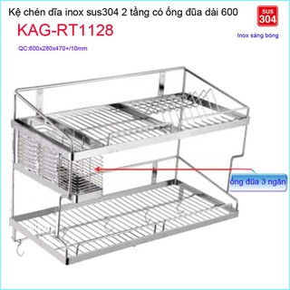 KỆ CHÉN DĨA 6T INOX KAG-RT1128