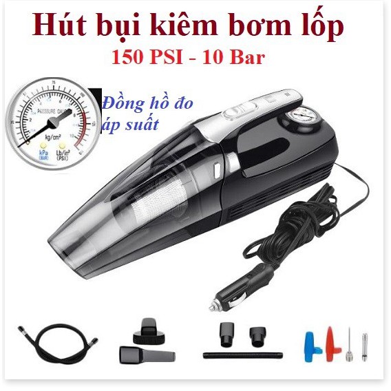 Máy hút bụi kiêm bơm lốp oto 4 in 1 cao cấp