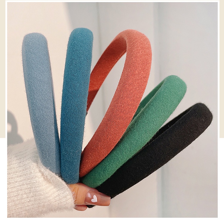 Băng Đô Cài Tóc Bằng Xốp Đệm Nhung Màu Kẹo Thời Trang Cho Nữ