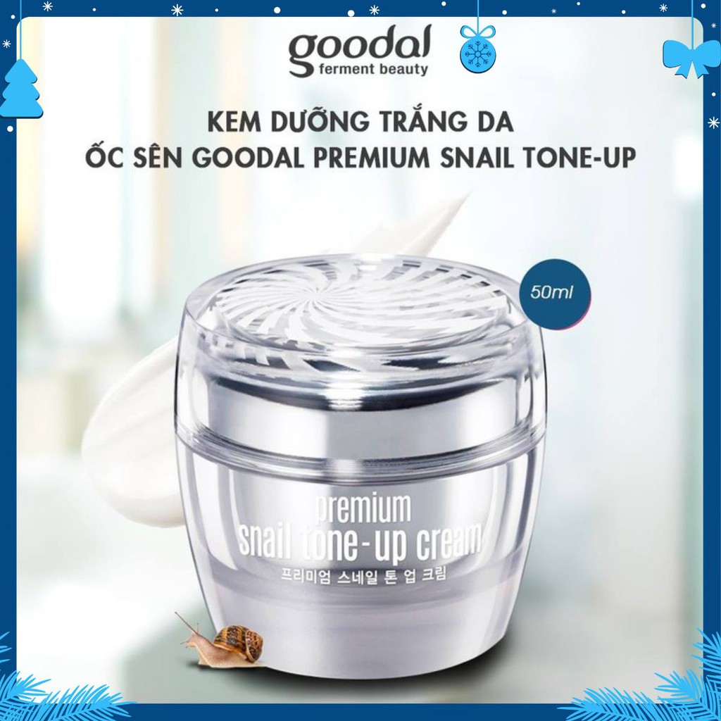 [DEAL NỔI BẬT] Kem dưỡng trắng Ốc Sên Goodal Premium Snail Tone-Up Cream Hàn Quốc Mẫu Mới 2020 50G [DEAL NỔI BẬT]