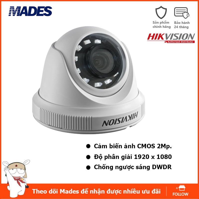 Camera an ninh Hikvision DS-2CE 56B2-IPF 4 in 1 Hồng Ngoại 20m,Dùng lắp đầu ghi, hỗ trợ AHD/CVI/TVI/ANALOG- BH 24 THÁNG