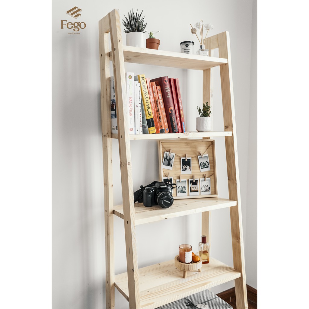 [Mã SKAMSALE12 giảm 10% đơn 200K] [Freeship HN] Giá sách gỗ thông Decor Fego|Kệ đứng Harmon|Trang trí nhà cửa