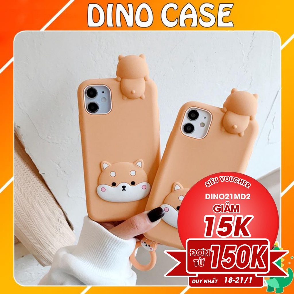 Ốp lưng Iphone thú leo Shiba Inu kèm móc đeo 6/6plus/6s/6s plus/6/7/7plus/8/8plus/x/xs/xs max/11/11 promax