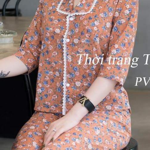 [Dáng Đẹp - Trẻ Trung] Bộ Đồ Mặc Nhà Nữ Hàng Cao Cấp Siêu Đẹp - PV01 Chất Thô Boy 2 Màu Xanh Và Nâu Thắm Hút Mô Hôi | BigBuy360 - bigbuy360.vn