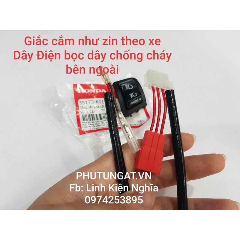 Giắc Chế passing sh xin vượt cho các dòng xe honda xài bóng halogen