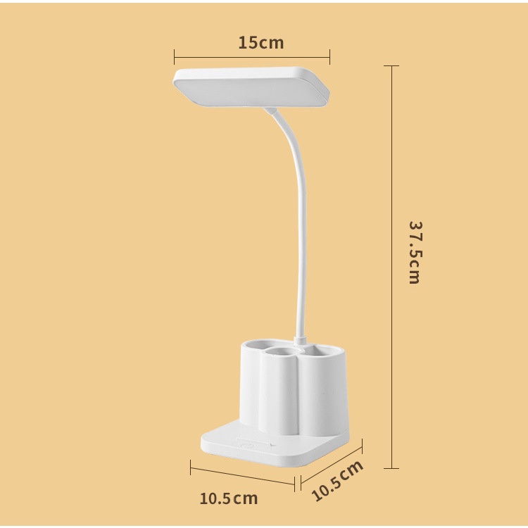 Đèn đọc sách- đèn học chống cận, đa chức năng, có ống bút, 3 chế độ sáng, pin 3600mah, tặng dây sạc+củ sạc