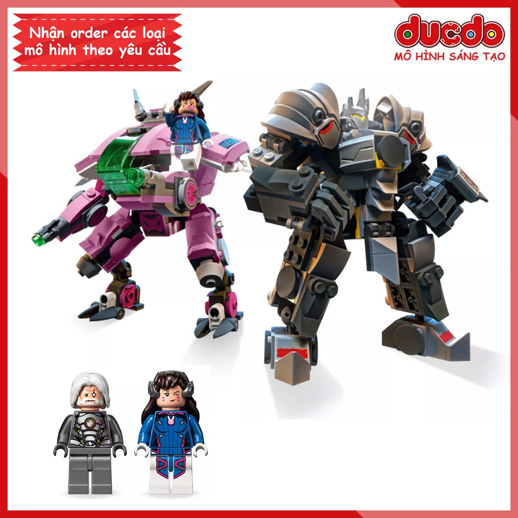 LPIN 50004 LRI 11181 Lắp ghép Robot D.Va & Reinhardt trong Overwatch - Đồ chơi Xếp hình Mô hình 75973 BLA