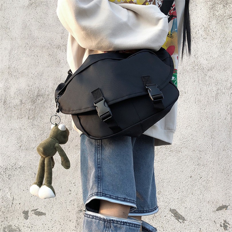 [Spot] Miễn Phí Vận Chuyển Ảnh Thật Túi Đeo Một Bên Vai Phong Cách Hàn Quốc Cổ Điển 12088 Ếch Dáng Dài