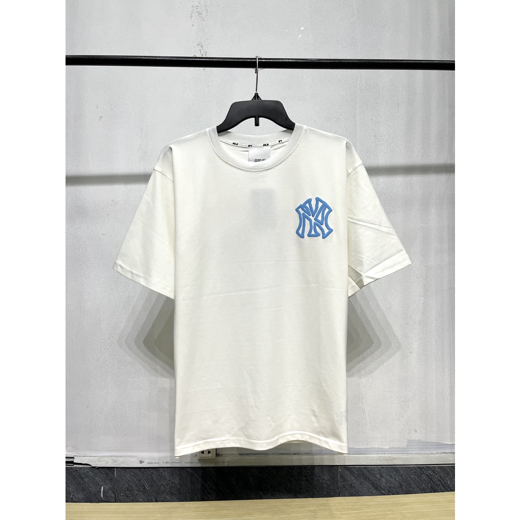 Áo thun NY ⛔ MLB Like ⛔ unisex nam nữ in hình Logo In nổi cá tính the.laz