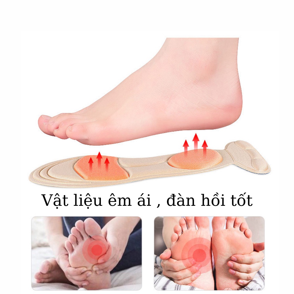 Lót giày cao gót giảm size massage êm chân, chống trầy xước chân, đệm giày giảm áp lực bàn chân