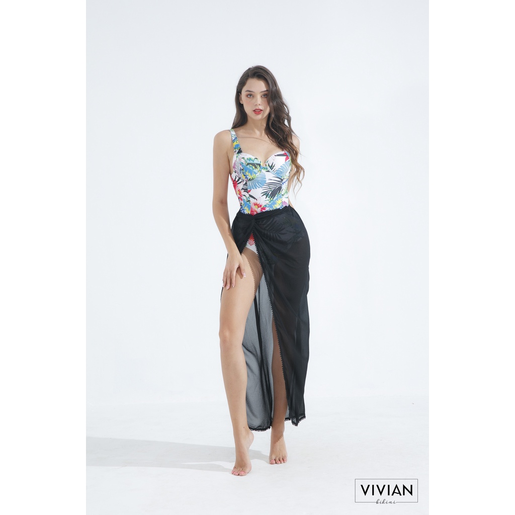 Váy sarong cao cấp 𝐕𝐈𝐕𝐈𝐀𝐍 kiểu dáng dài - Đen - VC014_BL