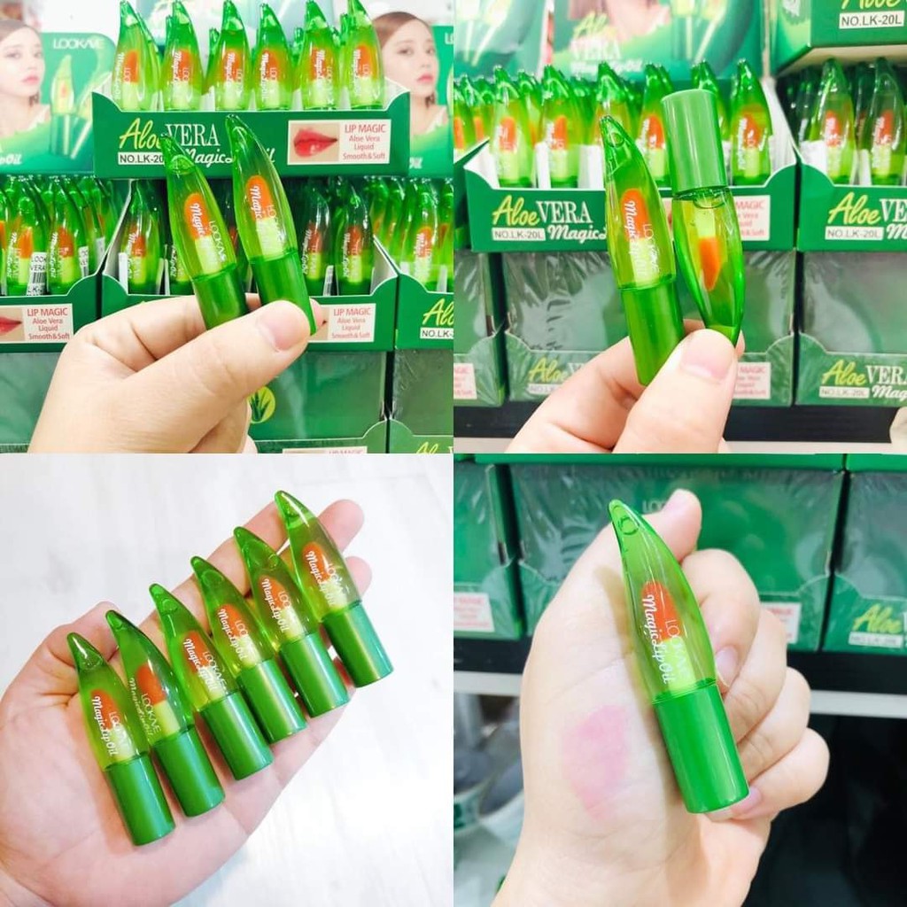 01 Son Dưỡng Môi Nha Đam LOOKAVE ALOE VERA Magic Lip Oil 3gram Thái Lan