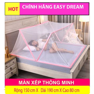 Màn khung  xếp thông minh EASY DREAM  cao cấp chống muỗi ,mùng ngủ người lớn ,màn xếp đẹp -xếp gấp tiện lợi- thông minh