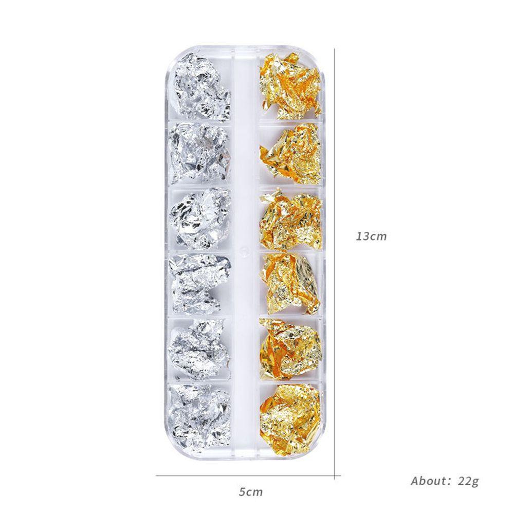 Móng Tay BORAG 12 Ngăn|Giấy Foil Dán Móng Nghệ Thuật|Hoa Tai Đính Hạt Lấp Lánh Thiết Kế Độc Đáo