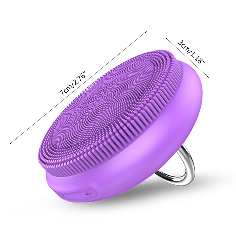 Máy Rửa Mặt Bằng Sóng Siêu Âm Với 5 Chế Độ Rung Và Vòng Nhẫn Silicone Có Thể Điều Chỉnh