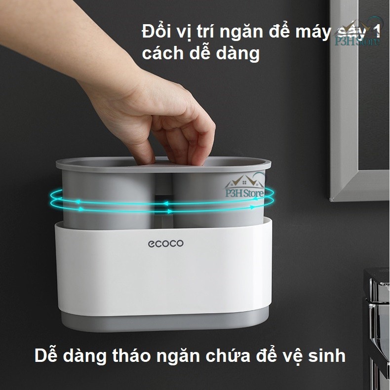 Kệ nhà tắm đa năng không cần khoan tường có ngăn chứa máy sấy tóc BR002