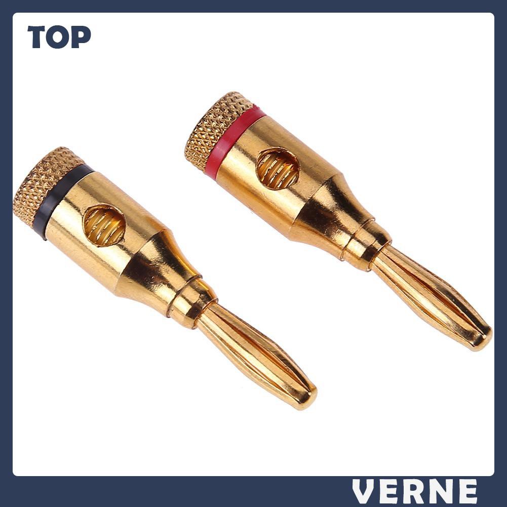 Set 2 Giắc Cắm Bắp Chuối Mạ Vàng Cho Loa