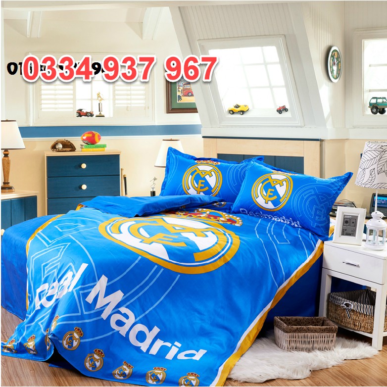 [FREESHIP 99K]Ga giường logo đội bóng Mu- CHelsea - BArca - Real