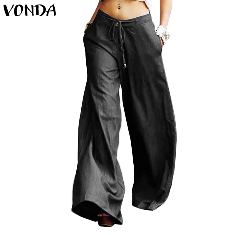 Quần Dài VONDA Ống Rộng Cạp Cao Sành Điệu Thời Trang Cho Nữ | BigBuy360 - bigbuy360.vn