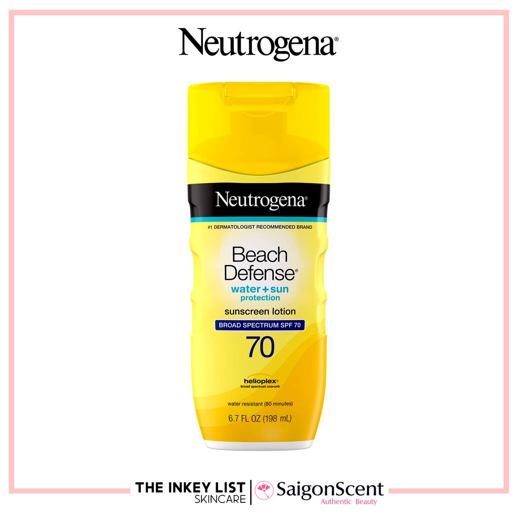 Kem chống nắng Neutrogena Beach Defense water + sun protection sunscreen lotion SPF 70 ( 198mL )