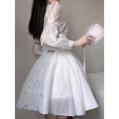 Set Đầm Thêu Họa Tiết Phong Cách vintage Cao Cấp Cho Mẹ Và Bé