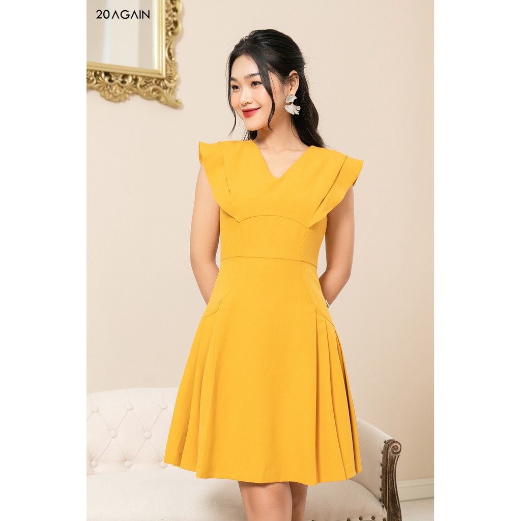 Đầm Xòe Vai Chờm Cổ Tim 20AGAIN DEA0979 | BigBuy360 - bigbuy360.vn