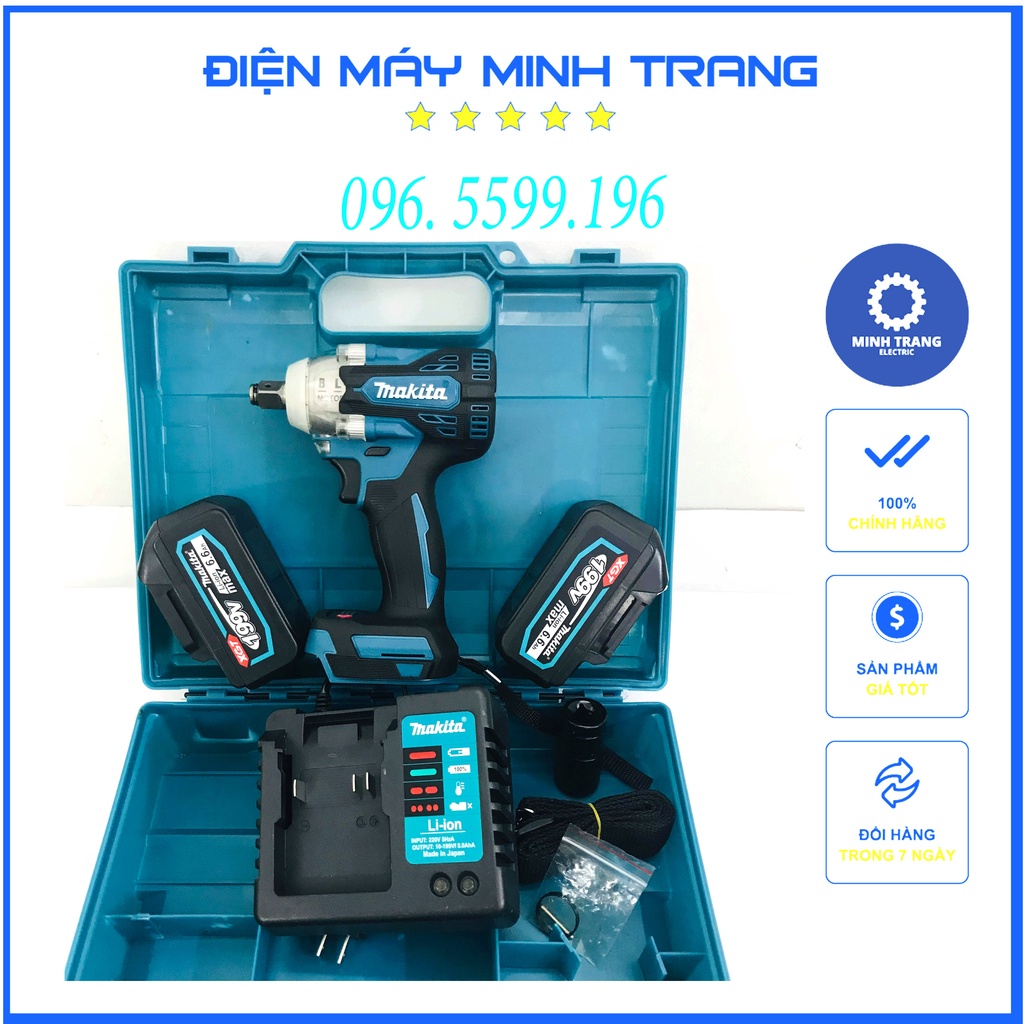 Máy Siết Bulong Makitaa DTW300 199V, Máy Bắn Vít Động Cơ Không Chổi Than, Mạch Thế Hệ Mới, 03 Bánh Răng Sắt