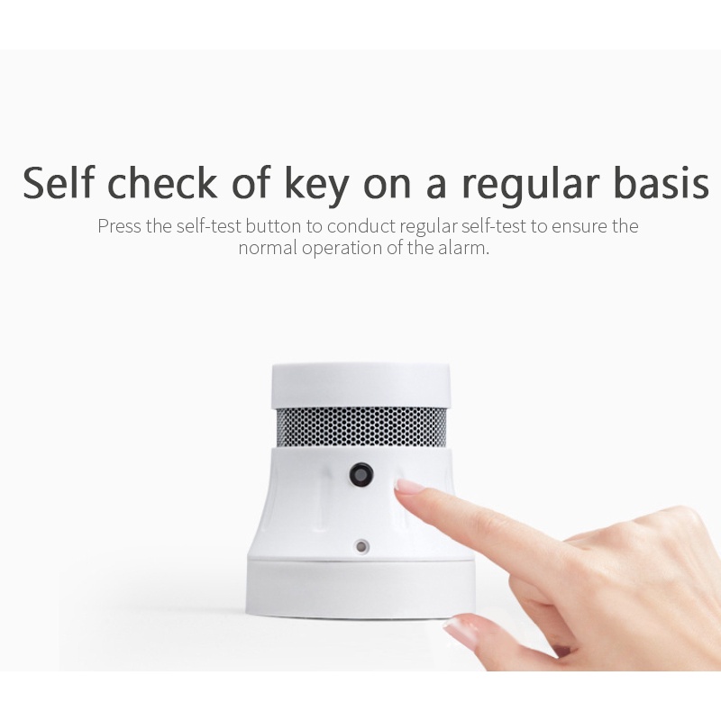 COD Tuya ZigBee Thông Minh Khói Detector Cảm Biến Báo Động An Ninh Hệ Thống cuộc sống Thông Minh Khói Báo Cháy Bảo Vệ-ELLE