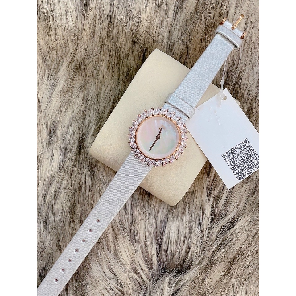 Đồng Hồ Nữ GALA limelight_piaget dây da viền đính đá hình bông lúa sang chảnh - size 30mm