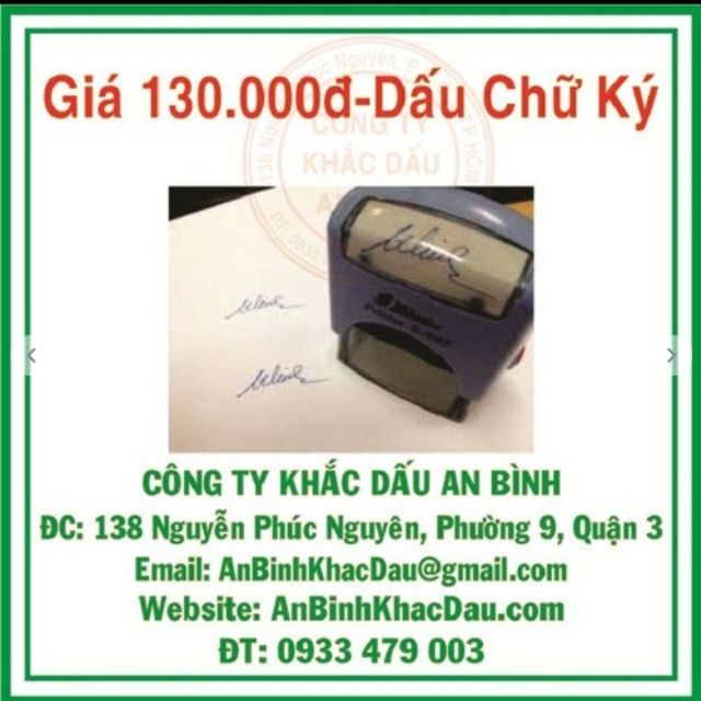 Khắc Dấu làm dấu chữ ký theo yêu cầu, đẹp, chất lượng