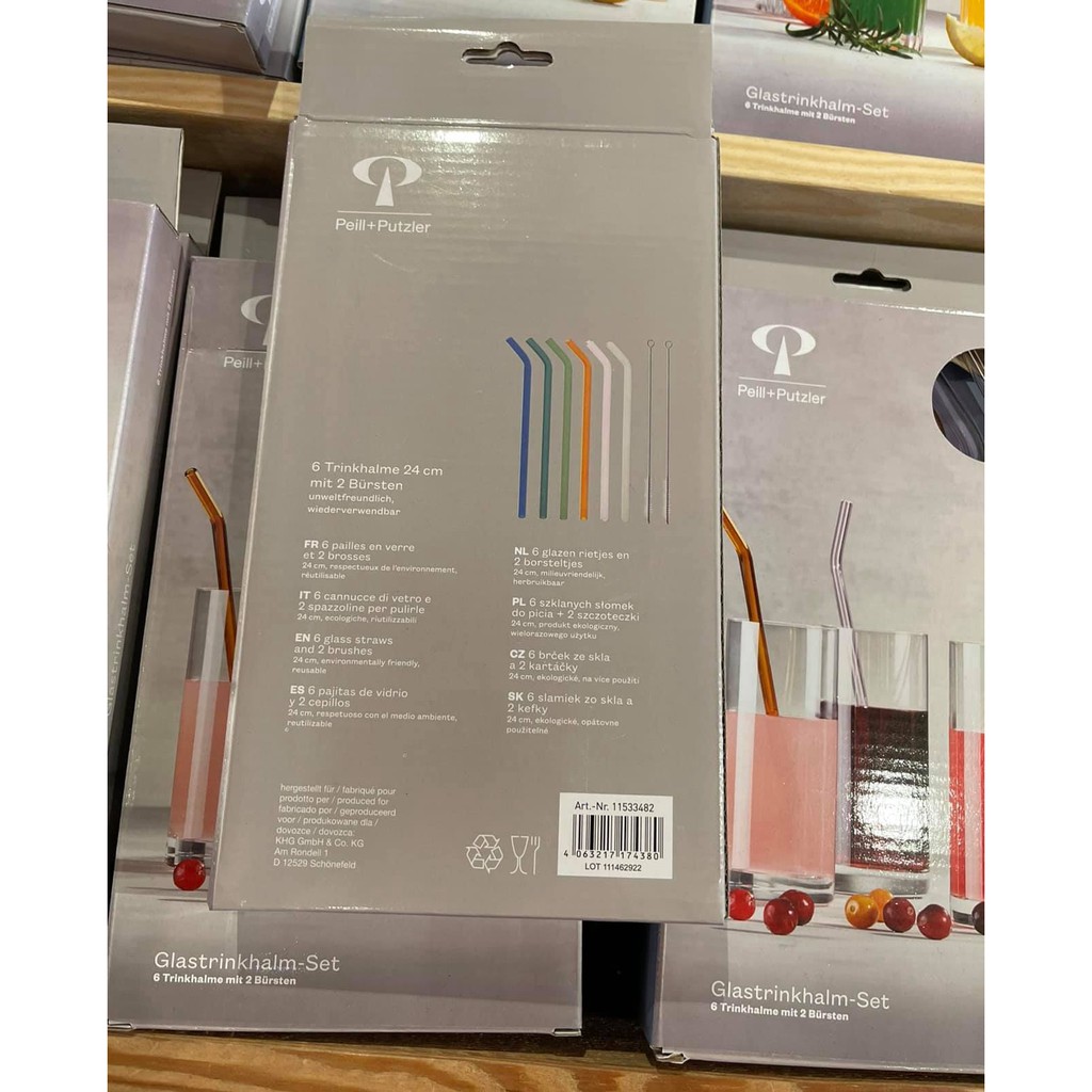 ỐNG HÚT THUỶ TINH NỘI ĐỊA ĐỨC PEILL  ĐA SẮC