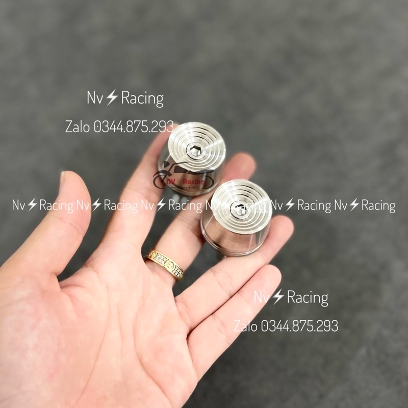Gù tay lái kiểu viền lõm inox gắn được nhiều dòng xe