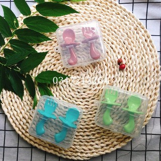 Bộ Thìa Dĩa Chống Hóc Cho Bé