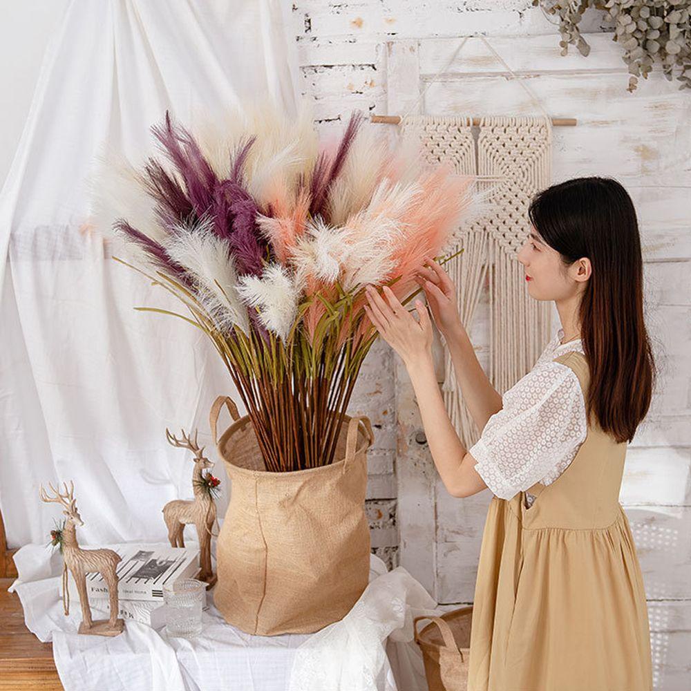 Bó Hoa Pampas Giả 40inch Dùng Trang Trí Nhà Cửa / Tiệc Cưới
