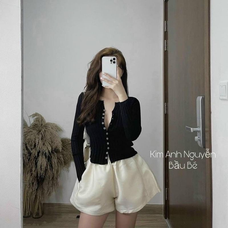 Quần đùi nữ ống rộng tacta cạp chun LOZADO quần short thời trang nữ dáng phồng xinh xắn nhiều màu Q560